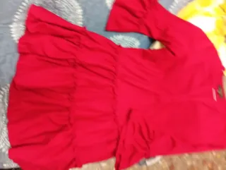 Vestido rojo volantes talla S/M