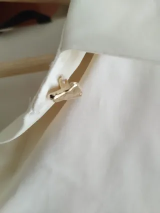 Camisa Zara satinada cruzada oversize XS nueva