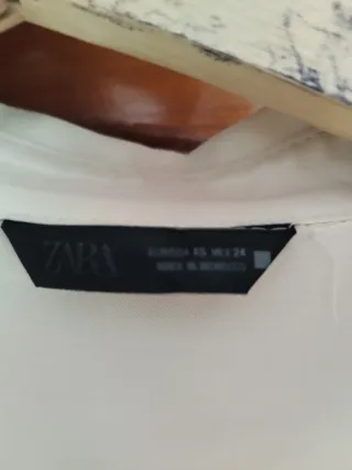 Camisa Zara satinada cruzada oversize XS nueva