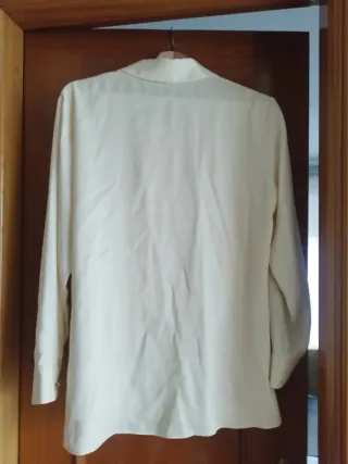 Camisa Zara satinada cruzada oversize XS nueva