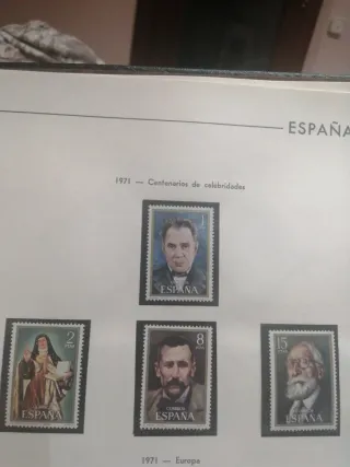Serie Sellos España 1971 Celebridades