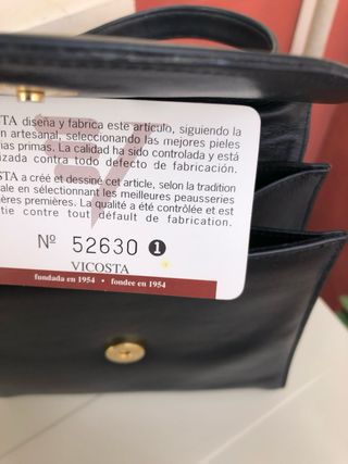 Bolso Vicosta Piel Azul marino Nuevo