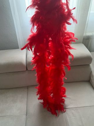Guirnalda de plumas rojas
