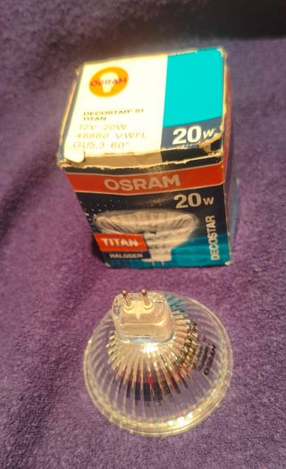 Lámpara dicroica halógena Osram 220v, 20w.