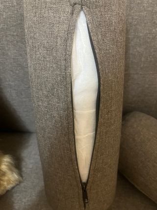 2 Cojines Cilindro Sofá Gris 100%nuevos