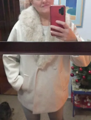 Abrigo Zara Beige Talla L