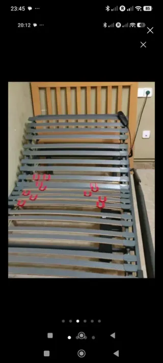 Cama articulada 90 x 190 madera y metal