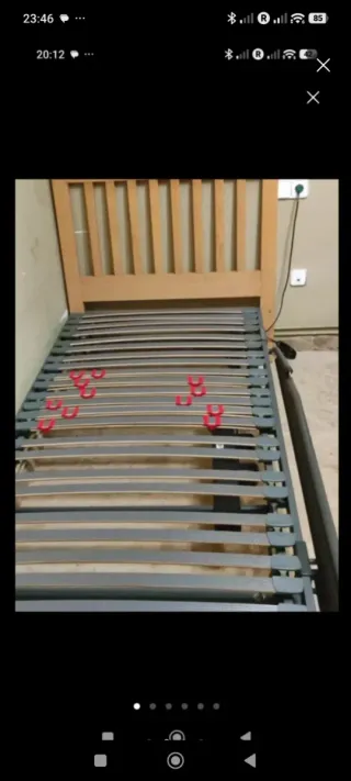 Cama articulada 90 x 190 madera y metal