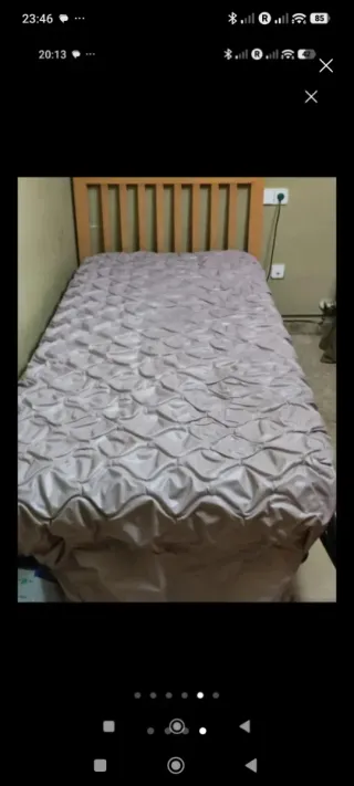 Cama articulada 90 x 190 madera y metal