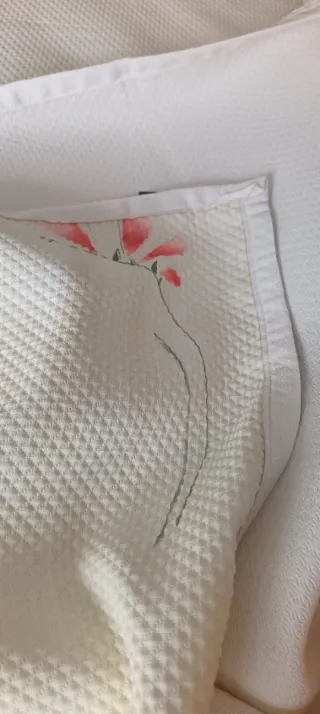 Colcha Piqué Cama 90 Flores