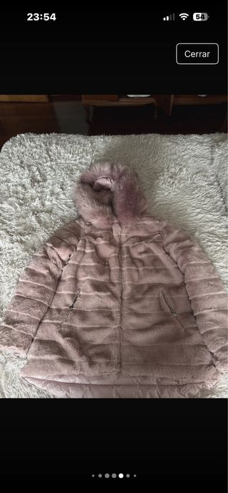 Parka acolchada reversible rosa