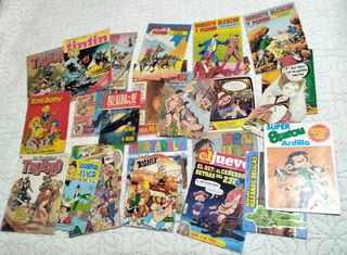 Lote de 24 tebeos antiguos variados