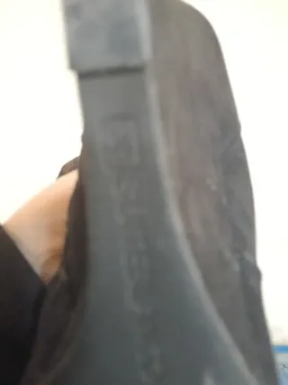 Bota alta cuña negra talla 38