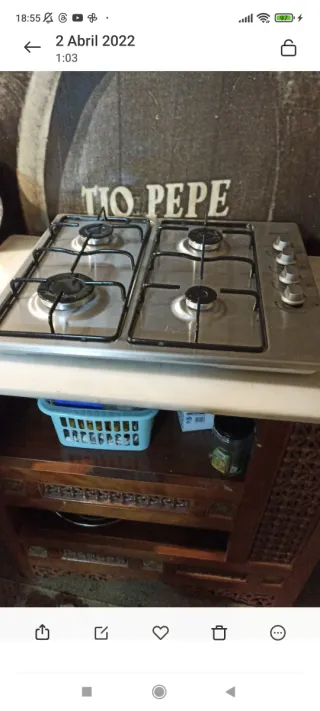 Cocina de gas Tio Pepe