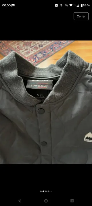 Chaqueta Burton anorak gris aislante