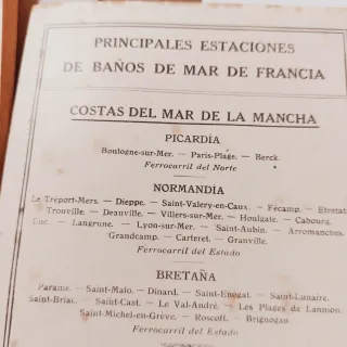 Libro y Mapa Antiguo Francia Os Espera 1900