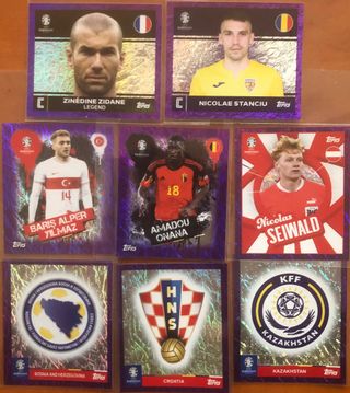 42 Paralelas Euro 2024 de Topps, todas diferentes