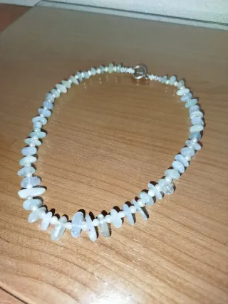 Collar Agua Marina, Perlas y Cristal Swarovski