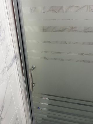 Mampara Ducha Corredera Cristal y Cromado 148x190