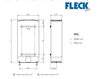 Termo Plano Fleck Duo5 80L