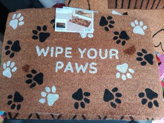 Tappeto in fibra di cocco geometrico nero marrone