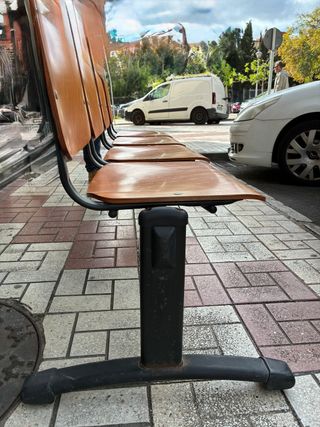 Bancada 4 asientos madera
