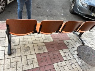 Bancada 4 asientos madera