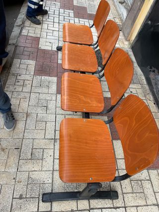Bancada 4 asientos madera