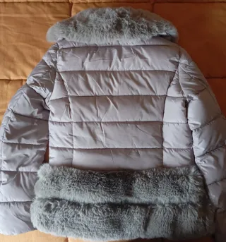 Giubbino donna beige con pelliccia