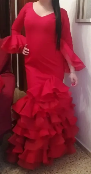 Traje de Flamenca Rojo