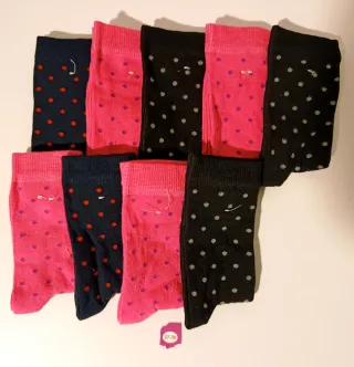 9 Pares Meias Bolinhas 27/30 Novas