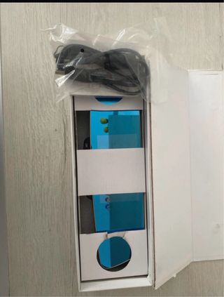 Espejo retrovisor azul