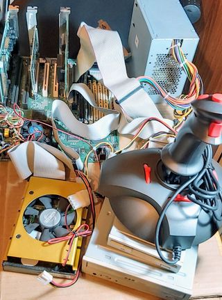 Placa base retro AMD + CPU + periféricos