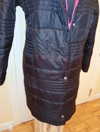 Abrigo ELLE Sport negro y rosa, nuevo