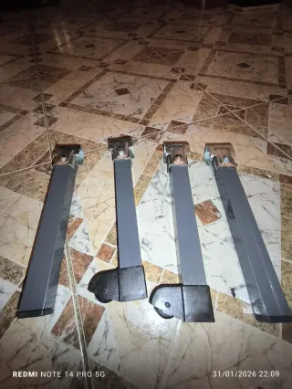Patas metálicas para somier (4 unidades)