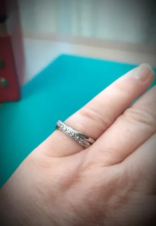 Anillo plata entrelazado