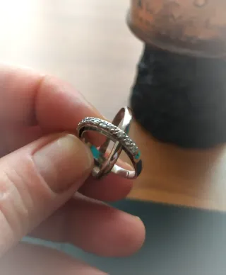 Anillo plata entrelazado