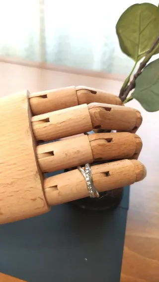 Anillo plata entrelazado