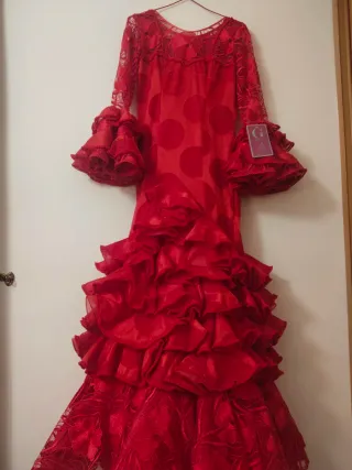 Traje de Flamenca Guadalupe Rojo
