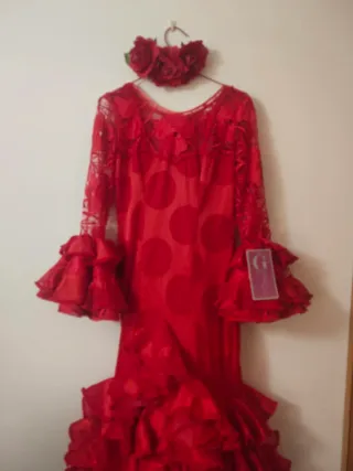 Traje de Flamenca Guadalupe Rojo