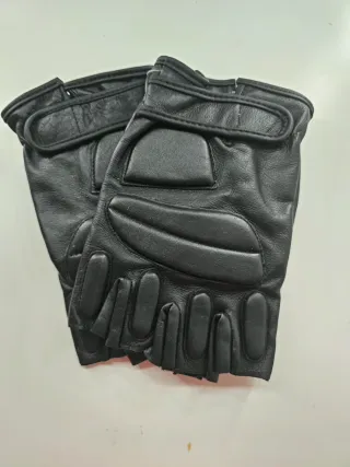 Guanti Moto Vera Pelle Neri con protezione Tg L