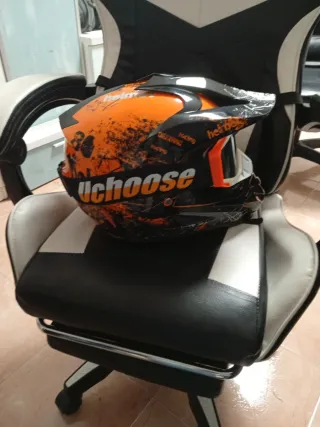 Casco Motocross Uchoose Naranja