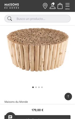 Mesa de centro rústica de madera