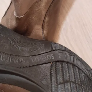 Botines Pitillo 38 Piel Marrones