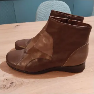 Botines Pitillo 38 Piel Marrones