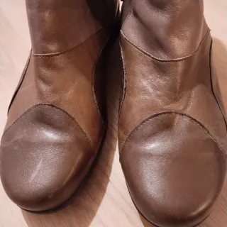 Botines Pitillo 38 Piel Marrones