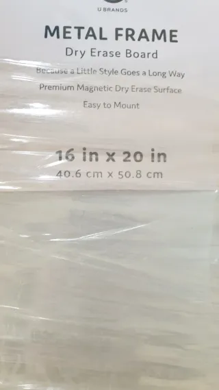 Pizarra Magnética Blanca y Plateada