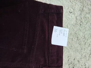 Pantalón Campana Pana Mujer Mango talla S/M Burdeo