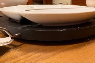 Bandeja giratoria porcelana blanca