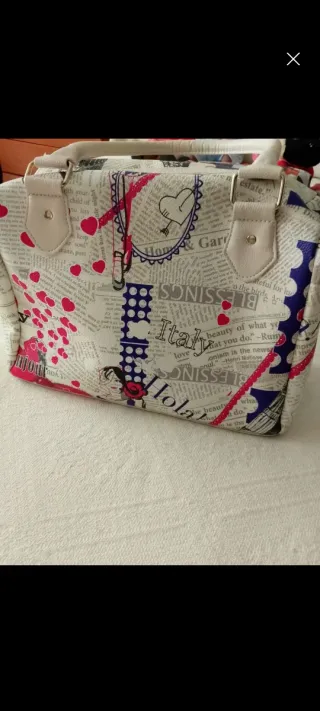 Bolso estampado Hola y Italy
